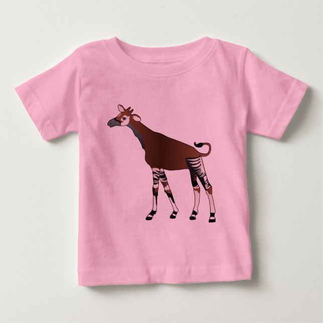 Camiseta Para Bebê T-shirt da criança do Okapi (Frente)