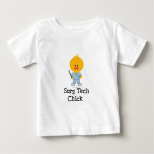 Camiseta Para Bebê T-shirt da criança do pintinho da tecnologia de