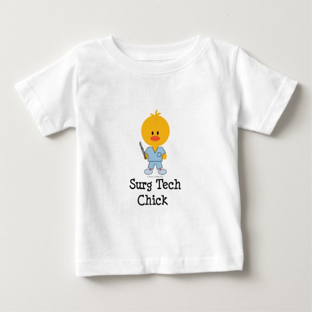 Camiseta Para Bebê T-shirt da criança do pintinho da tecnologia de (Frente)