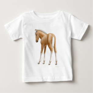 Camiseta Para Bebê T-shirt da criança do potro do Palomino
