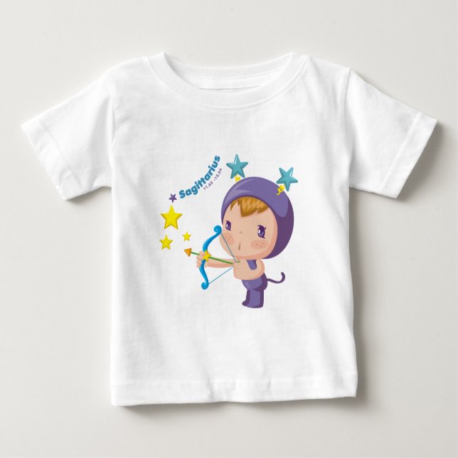 Camiseta Para Bebê T-shirt da criança do Sagitário (Frente)