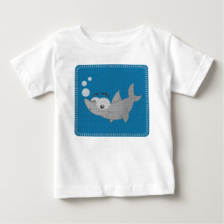 Camiseta Para Bebê T-shirt da criança do tubarão