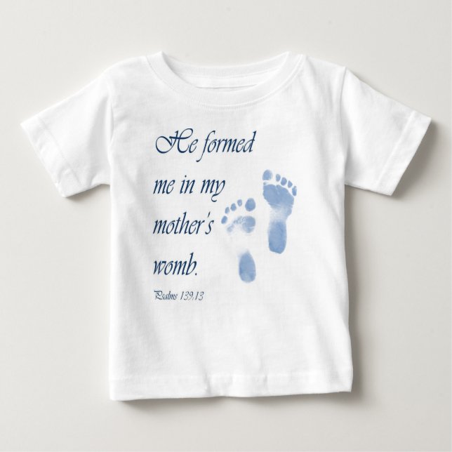 Camiseta Para Bebê T-shirt da criança do ventre da mãe (Frente)