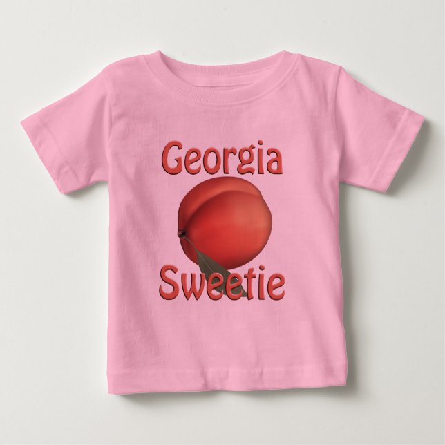 Camiseta Para Bebê T-shirt da Criança Georgia Peach (Frente)
