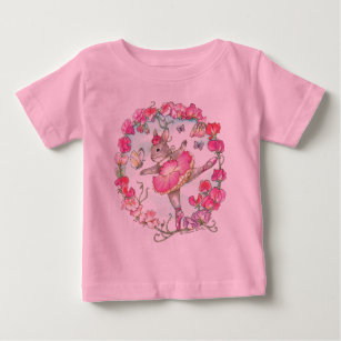 Camiseta Para Bebê T-shirt da ervilha doce do bebê