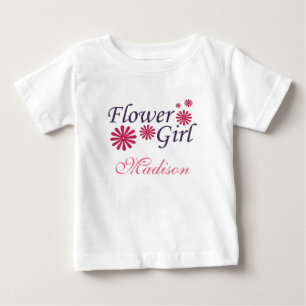 Camiseta Para Bebê T-shirt da Flor Girl Toddler