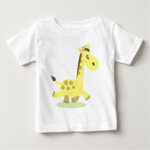 Camiseta Para Bebê T-shirt da ilustração do girafa