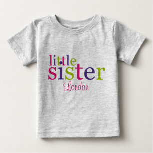 Camiseta Para Bebê T-shirt da irmã mais nova