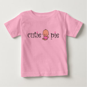 Camiseta Para Bebê T-shirt da torta de Cutie