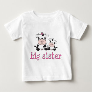 Camiseta Para Bebê T-shirt da vaca da irmã mais velha