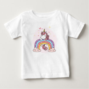 CAMISETA PARA BEBÊ T-SHIRT DAS CRIANÇAS: UNICORN EM UMA CAIXA DE CHU