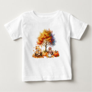Camiseta Para Bebê T-Shirt das Terras Florestais de Queda