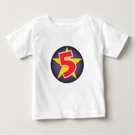 Camiseta Para Bebê T-Shirt de 5 Estrelas