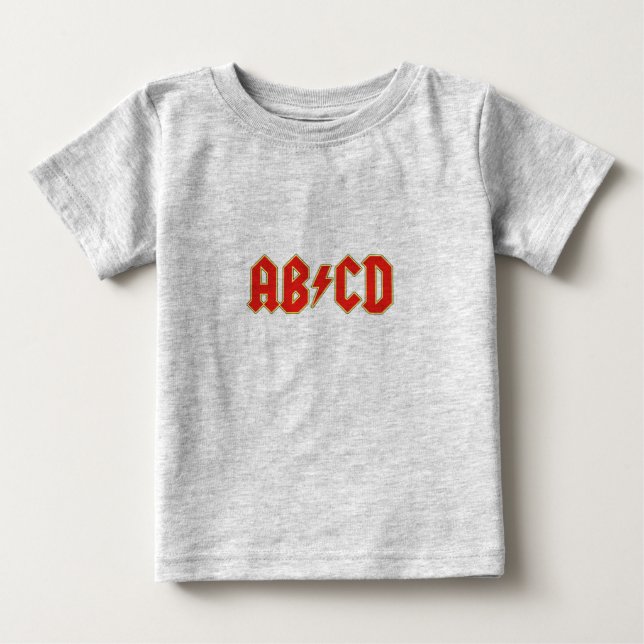 Camiseta Para Bebê T-shirt de Ab/Cd (Frente)