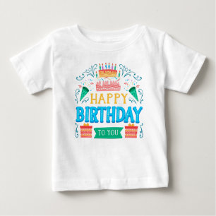 Camiseta Para Bebê t-shirt de aniversário de bebê