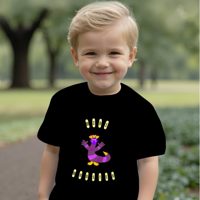 Camiseta Para Bebê T-Shirt de bebê monstro roxo (Criador carregado)