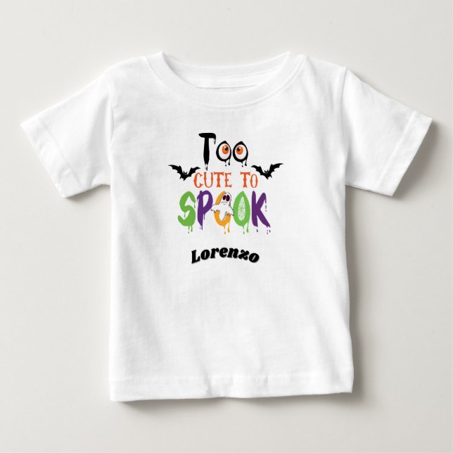 Camiseta Para Bebê T-shirt de bebê personalizada, Halloween, presente (Frente)