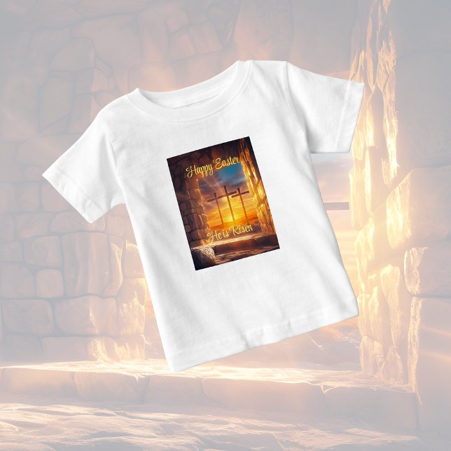 Camiseta Para Bebê T-Shirt de Celebração de Ressurreição da páscoa (Criador carregado)
