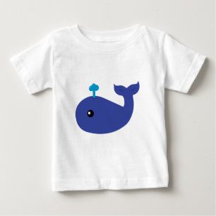 Camiseta Para Bebê T-Shirt de Criança de Baleia