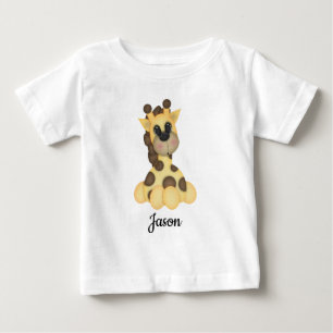 Camiseta Para Bebê T-Shirt de Criança de Urso Brinquedo Giraffe