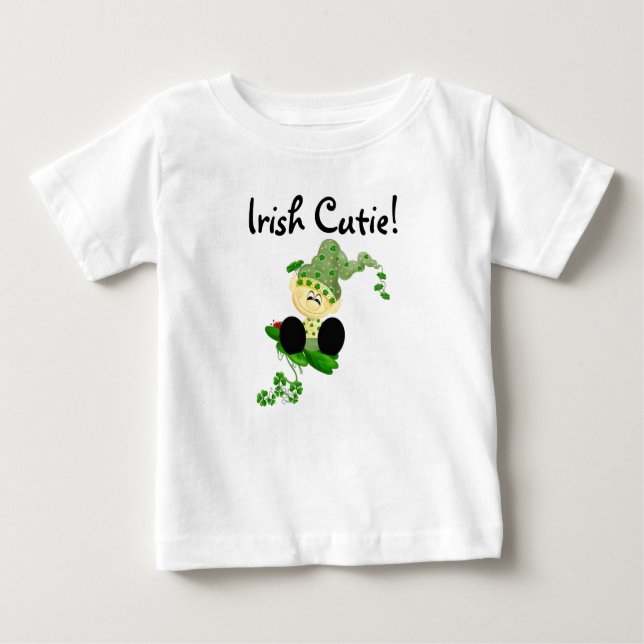 Camiseta Para Bebê T-shirt de Cutie do irlandês do Leprechaun (Frente)