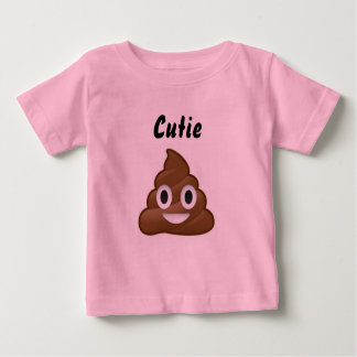 Camiseta Para Bebê T-shirt de Cutie Poo Emoji