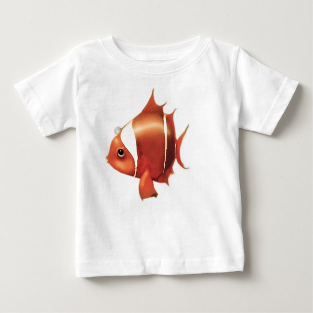 Camiseta Para Bebê T-shirt de Guppie do peixe dourado (Frente)