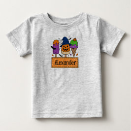 Camiseta Para Bebê T-Shirt de Halloween para Rapazes Personalizável