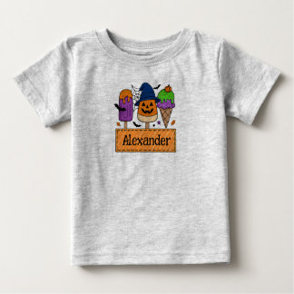 Camiseta Para Bebê T-Shirt de Halloween para Rapazes Personalizável