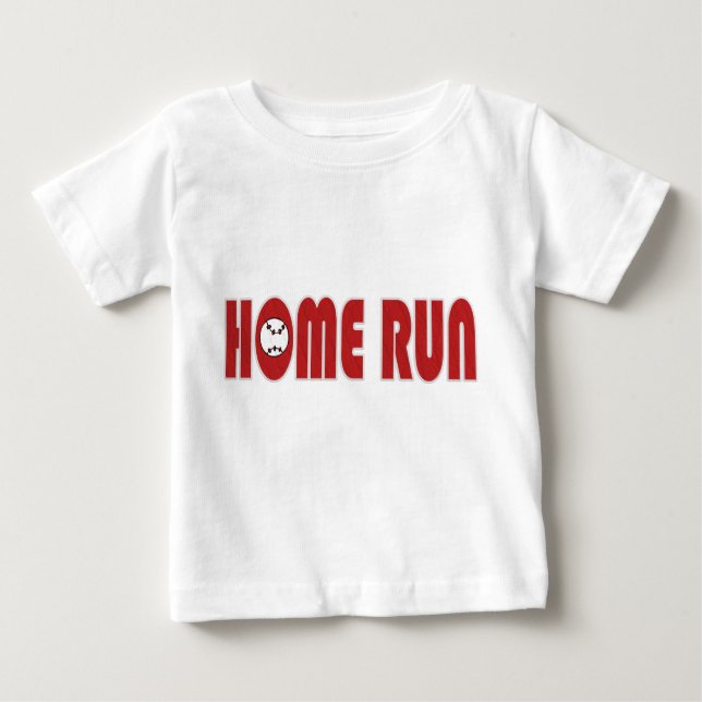 Camiseta Para Bebê T-shirt de Homerun do basebol (criança) (Frente)