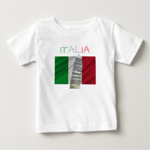 Camiseta Para Bebê T-shirt de Italia do bebê