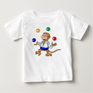 Camiseta Para Bebê T-shirt de mnanipulação do macaco
