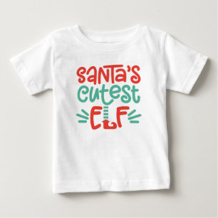Camiseta Para Bebê T-Shirt De Natal Do Elf Mais papai noel