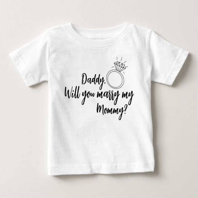 Camiseta Para Bebê T-Shirt de Proposta Personalizada (Frente)