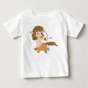 Camiseta Para Bebê T-Shirt de Ruffle Cute Centaur Sagittarius