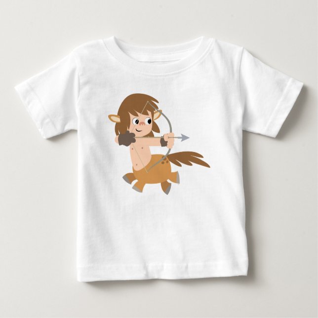 Camiseta Para Bebê T-Shirt de Ruffle Cute Centaur Sagittarius (Frente)