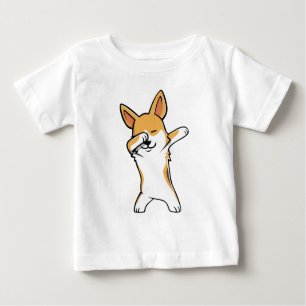 Camiseta Para Bebê T-shirt de toque ligeiro engraçado do Corgi