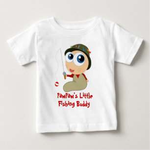 Camiseta Para Bebê T-shirt do amigo da pesca do PawPaw s