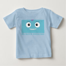 Camiseta Para Bebê T-shirt do bebê azul da banda do divertimento de