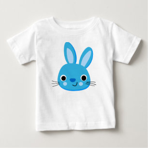 Camiseta Para Bebê T-shirt do Bebê-Bebê, Coelho Azul