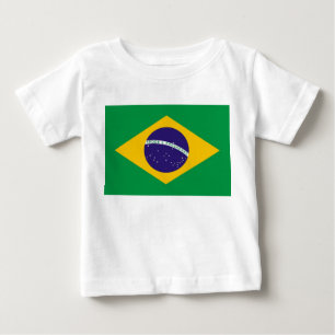 Camiseta Para Bebê T-shirt do bebê com a bandeira de Brasil