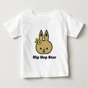 Camiseta Para Bebê T-shirt do bebê da estrela do hip-hop