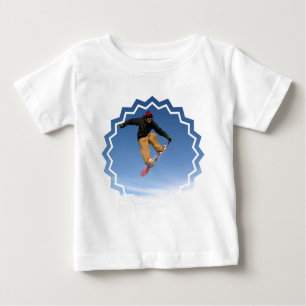 Camiseta Para Bebê T-shirt do bebê da garra da cauda do Snowboard