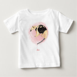 Camiseta Para Bebê T-shirt do bebê da mãe e do bebê (branco)