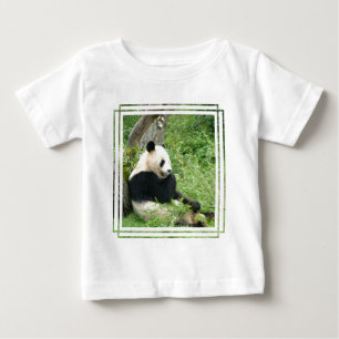 Camiseta Para Bebê T-shirt do bebê da panda
