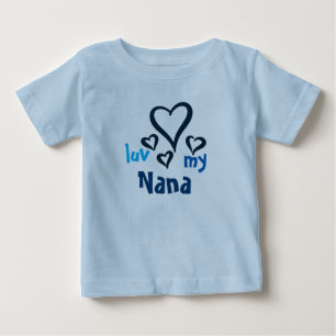 Camiseta Para Bebê T-shirt do bebê de Desi - Luv minha Nana 1