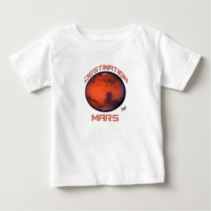 Camiseta Para Bebê T-shirt do bebê de Marte do destino