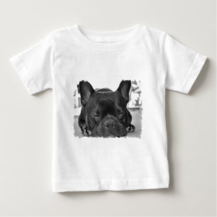 Camiseta Para Bebê T-shirt do bebê do buldogue francês