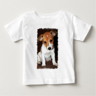 Camiseta Para Bebê T-shirt do bebê do cão de filhote de cachorro de