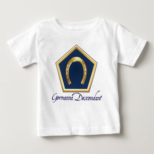 Camiseta Para Bebê T-shirt do bebê do descendente de Germanna (Frente)